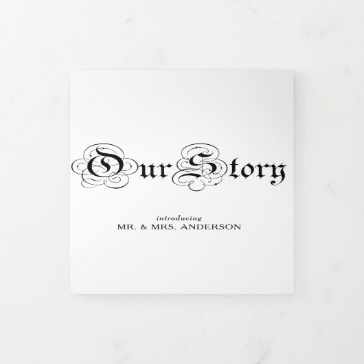 Storybook Elopement Fotogalerij Drieluik Uitnodiging (Cover)