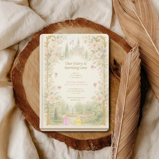 Storybook, fairy first, fairytale 1st birthday kaart