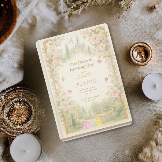 Storybook, fairy first, fairytale 5th birthday kaart
