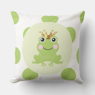 Storybook Fairy Tale Frog Gold Crown Kussen