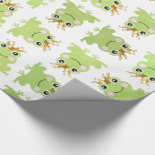 Storybook Fairy Tale Frog Prince Baby shower Party Cadeaupapier (Hoek)