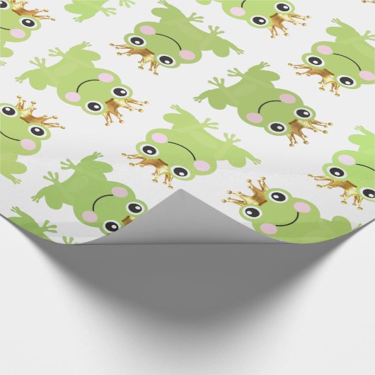 Storybook Fairy Tale Frog Prince Baby shower Party Cadeaupapier (Hoek)