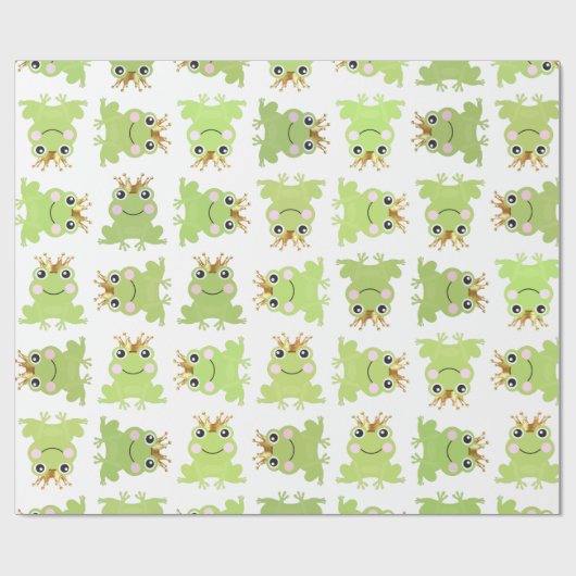 Storybook Fairy Tale Frog Prince Baby shower Party Cadeaupapier (Vlak)