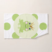 Storybook Fairy Tale Frog Prince Green Stippen Bad Handdoek (Handdoek)