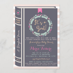 Storybook Fairytale Baby shower Uitnodiging