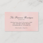 Storybook Fairytale Castle Boutique Visitekaartje (Achterkant)