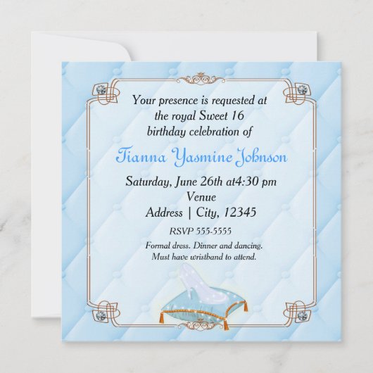 Storybook Fairytale Princess Elegant Wedding Party Kaart (Voorkant)