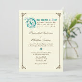 Storybook Fairytale Weddenschap - Blauwgroen Kaart (Staand voorkant)