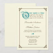 Storybook Fairytale Weddenschap - Blauwgroen Kaart (Voorkant / Achterkant)