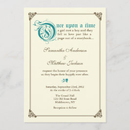 Storybook Fairytale Weddenschap - Blauwgroen Kaart