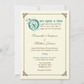 Storybook Fairytale Weddenschap - Donkere Blauwgro Kaart (Voorkant)