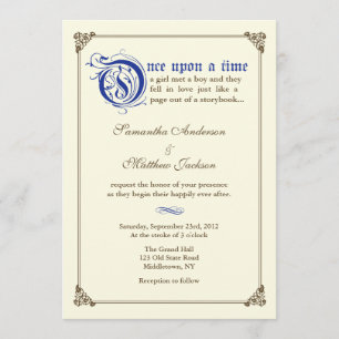Storybook Fairytale Weddenschap - Royal Blue Kaart