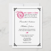 Storybook Fairytale Weddenschap - Roze/Zwart Kaart (Voorkant)