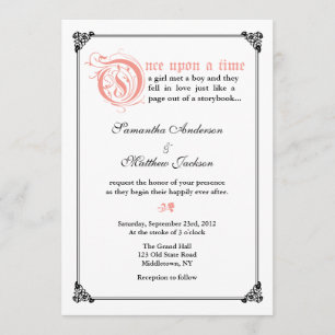 Storybook Fairytale Weddenschap - Roze/Zwart Kaart