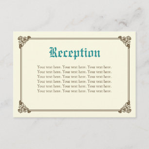 Storybook Fairytale Wedding Insert Kaart - Blauwgr