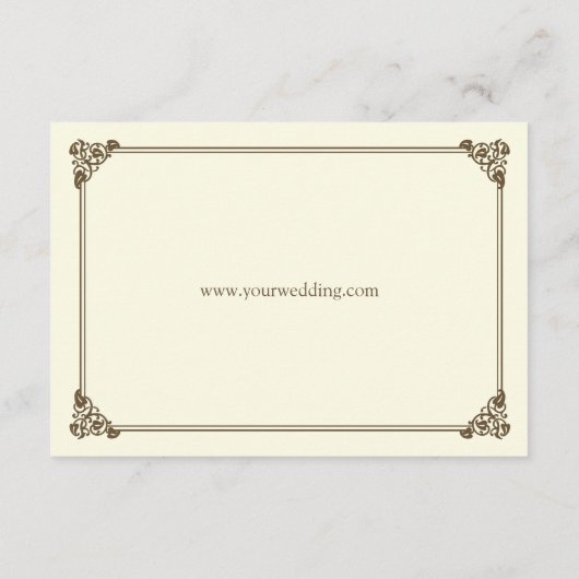 Storybook Fairytale Wedding Insert Kaart - Blauwgr (Achterkant)