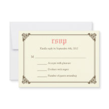 Storybook Fairytale Wedding RSVP Card - Roze