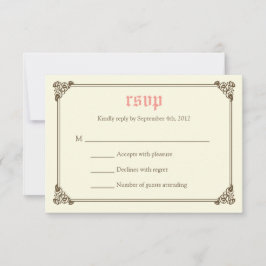 Storybook Fairytale Wedding RSVP Card - Roze Kaartje
