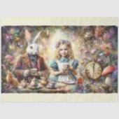 Storybook Fantasy Tea Party Furniture Decoupage Tissuepapier (Voorkant)