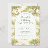 Storybook Farm Animals First Birthday Kaart (Voorkant)