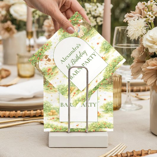 Storybook Farm Animals First Birthday Servet