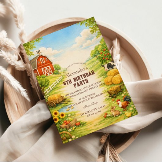 Storybook Farmyard Adventure Birthday Kaart