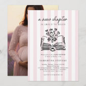  Storybook Floral A New Chapter Begins Baby Shower Kaart (Voorkant / Achterkant)