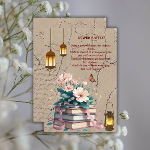 Storybook Floral Baby shower Informatiekaartje