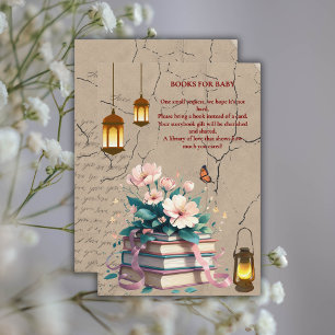  Storybook Floral Baby shower Informatiekaartje