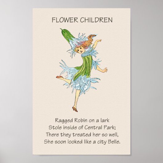  Storybook Flower Children RAGGGED ROBIN Poster (Voorkant)