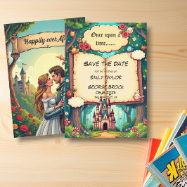 Storybook Forest Woodland Castle Sprookjeshuwelijk Save The Date