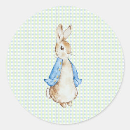 Storybook Garden Rabbit Inspired Baby Shower  Ronde Sticker