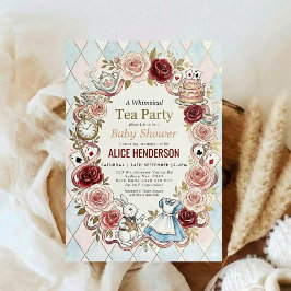Storybook Garden Tea Party Baby Shower Kaart