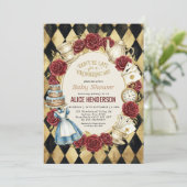 Storybook Garden Tea Party Baby Shower Kaart (Staand voorkant)