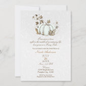 Storybook Gold White Pumpkin Fairy Tale Bridal Kaart (Voorkant)