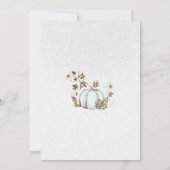 Storybook Gold White Pumpkin Fairy Tale Bridal Kaart (Achterkant)