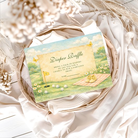 Storybook Golf Diapper Raffle Informatiekaartje