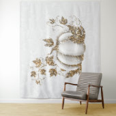 Storybook Goud Wit Pompoen Sprookje Banner Wandkleed (In situ)