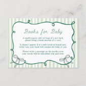 Storybook Green Books for Baby Cards  Informatiekaartje (Voorkant)