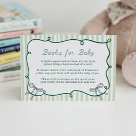 Storybook Green Books for Baby Cards  Informatiekaartje