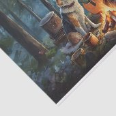 Storybook Kampvuur Honden, Outdoor Muziek Tissuepapier (Detail)