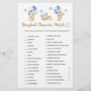 Storybook Karakter Match Beer Boy Baby shower