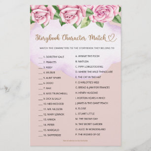 Storybook Karakter Match Beer Meisje Baby Showe