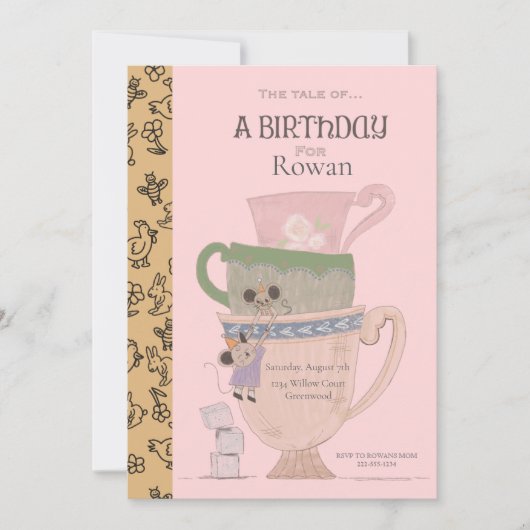 Storybook Kinderverjaardagsfeestje Uitnodiging (Voorkant)