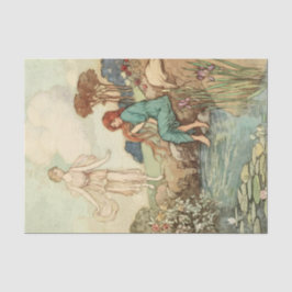 Storybook Lady Bathing  ontkoppeling Tissuepapier