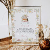 Storybook Late Night Luiers Game Sign Wildflower Poster