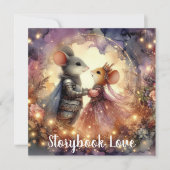 Storybook Liefde Romantische Fantasy Koppels Valen Feestdagenkaart (Voorkant)