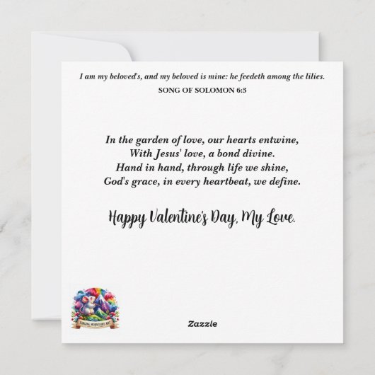 Storybook Liefde Romantische Fantasy Koppels Valen Feestdagenkaart (Achterkant)