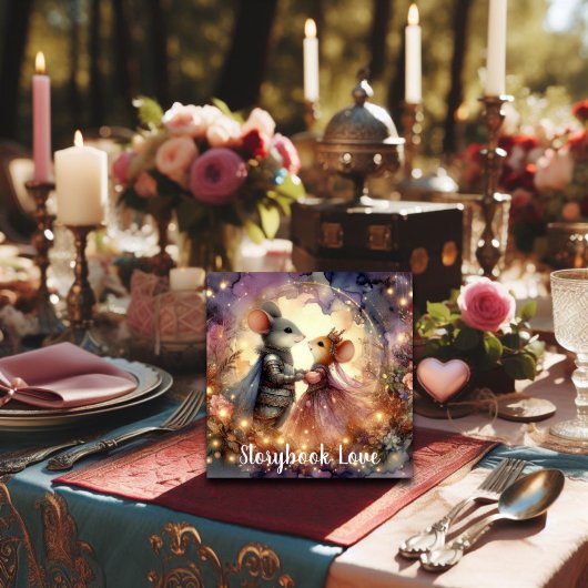 Storybook Liefde Romantische Fantasy Koppels Valen Feestdagenkaart