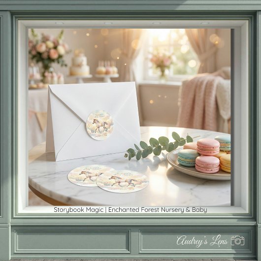 Storybook Magic Enchanted Forest  Ronde Sticker